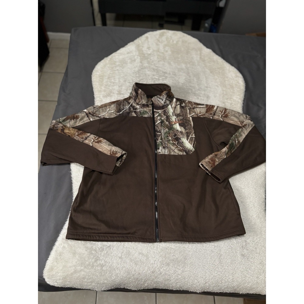Habit Mens Brown‎ Camo Full Zip Jacket Size 2XL Outdoors